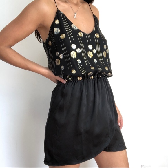 Revolve karina grimaldi black silk dress - Picture 5 of 8